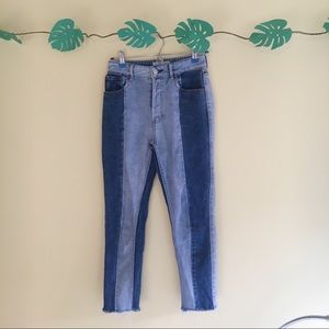 PacSun Two Tone Mom Jeans High Waisted